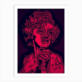 Marilyn Monroe in Red and Black Art Print