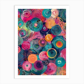 Colorful Swirls 2 Art Print