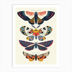 Colourful Insect Illustration Butterfly 16 Art Print