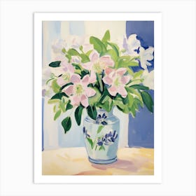 A Vase With Hellebore, Flower Bouquet 1 Art Print