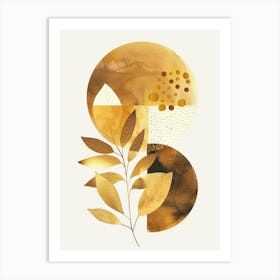 Gold Abstract Painting 1 Art Print