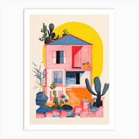 A House In Cape Town, Abstract Risograph Style 2 Art Print