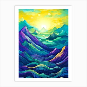 Abstract Of Mountains Art Print