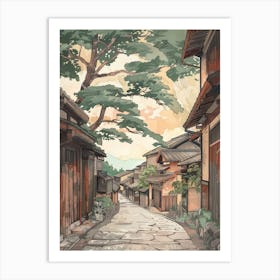 Kanazawa Japan 5 Retro Illustration Art Print