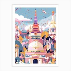 Swayambhunath Stupa Kathmandu Art Print