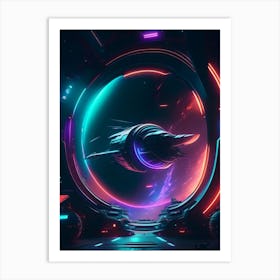 Inertia Neon Nights Space Art Print