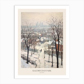 Winter City Park Poster Kalemegdan Park Belgrade Serbia 7 Art Print