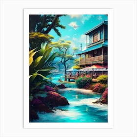 House In The Jungle Art Print