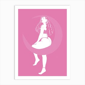 Moon Pink Art Print