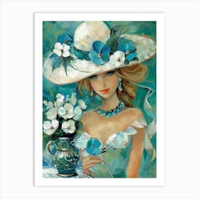 Woman In A Hat 71 Art Print