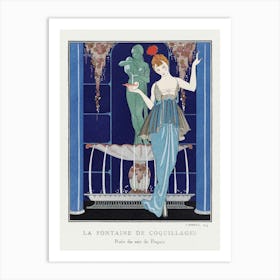 La Fontaine De Coquillages Robe Du Soir De Paquin (1914), George Barbier Art Print