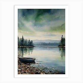 Boat On The Lake 2 . Art Print