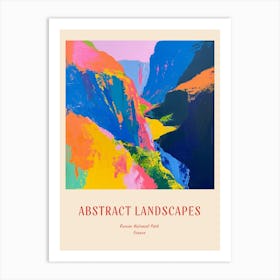 Colourful Abstract Runion National Park France 4 Poster Art Print