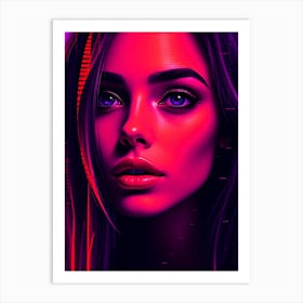 Neon Art Beauty Art Print