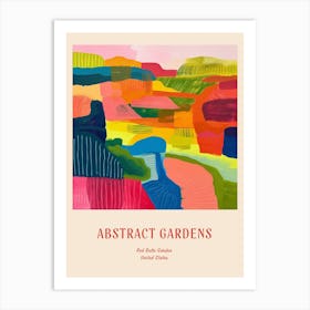 Colourful Gardens Red Butte Garden Usa 2 Red Poster Art Print