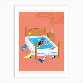 The Bed Pool Art Print