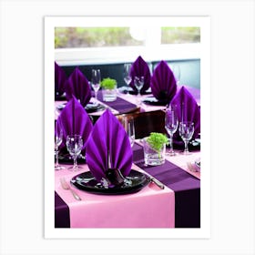 Purple Table Setting Art Print