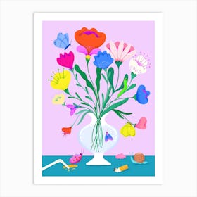 Still Life With Flowers Art Print