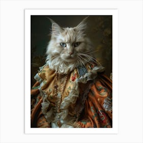 Royal Rococo Persian Cat Art Print