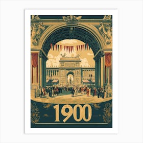 Aihrgdesign A Vintage Travel Poster Of The 1900 Paris Exposit A31ba3b5 Fb8d 42ab 99ab 9aed199136ca 0 Art Print