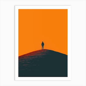 Man On A Hill Art Print