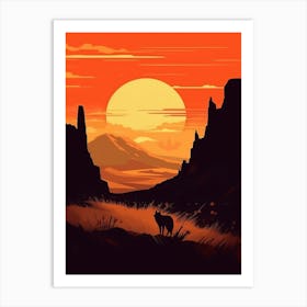 Sunset In The Desert 11 Art Print