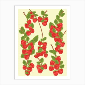 Ripe Raspberries Art Print