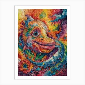 Psychedelic Fish Art Print