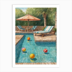 Pool Party Art Print