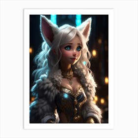 Wolf Girl Art Print