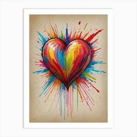 Heart Painting Art Print