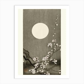 Blooming Plum Blossom At Full Moon (1900 1936), Ohara Koson Art Print