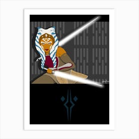 Ahsoka Tano - Retro 80s Style Art Print