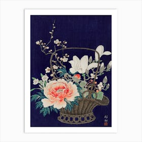 Bamboo Flower Basket, Ohara Koson Vintage Japanese Art Print