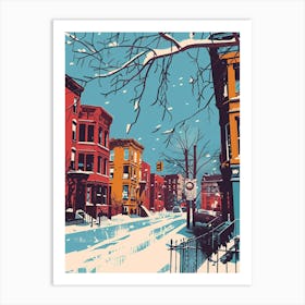 St George New York Colourful Silkscreen Illustration 4 Art Print