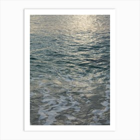 Sea water and subtle reflections of sunlight 3 Art Print
