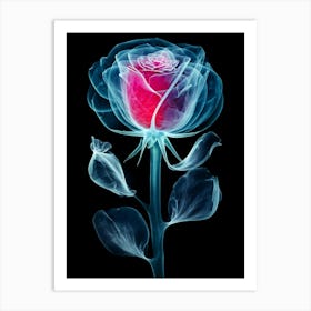 X-Ray Rose Art Print