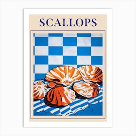 Scallops Seafood Poster Art Print