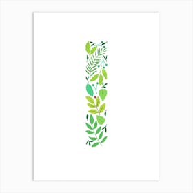 Leafy Letter I Art Print