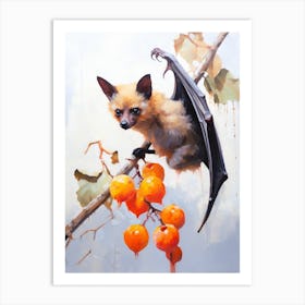 Flying Fox Bat Painting 2 Art Print