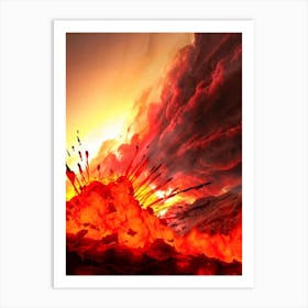 Volcano Eruption Art Print