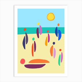 A Day At The Beach Art Print