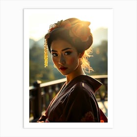 Geisha on Veranda in The Sun Poster