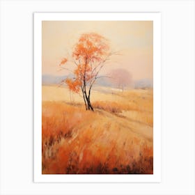 Autumn Orange Landscape 5 Art Print