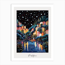 Poster Of Portofino, Italy, Illustration In The Style Of Pop Art 1 Art Print