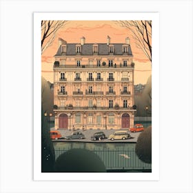 Paris France Travel Illustration 1 Art Print