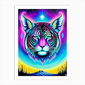 Psychedelic Tiger 1 Art Print