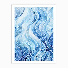 Watercolor Wavy Pattern Art Print