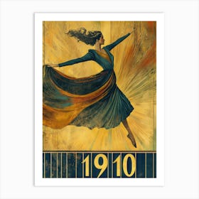 Aihrgdesign A Vintage Art Poster Of A 1910 Modern Dance Perfo 3aa43675 3d8a 49af Aa7f F6dfdea80390 0 Art Print