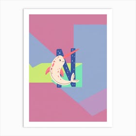 Kids Initials O Art Print